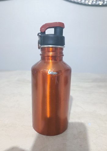 Parlak Kahverengi Çocuk Termos Şişesi - Görsel 3