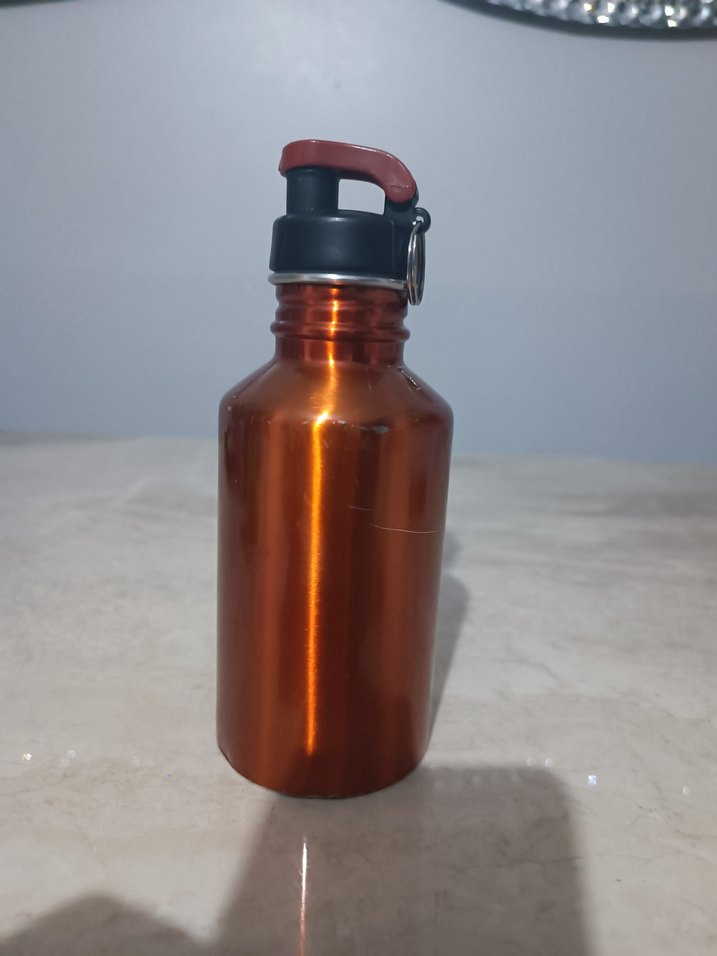 Parlak Kahverengi Çocuk Termos Şişesi - Görsel 4