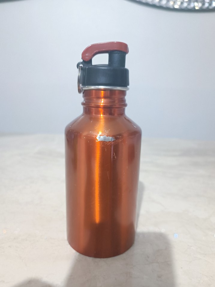 Parlak Kahverengi Çocuk Termos Şişesi - Görsel 3