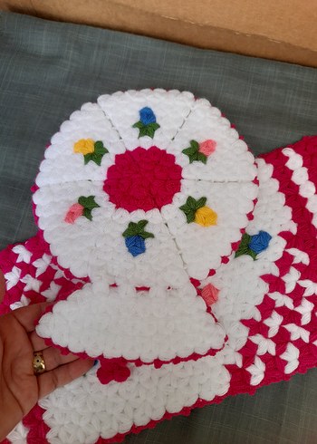  Beden Renkli Pembe Banyo lif Seti
