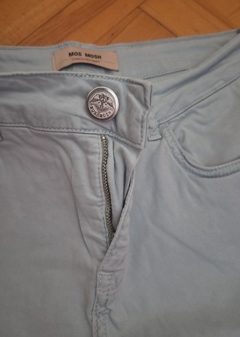 28 Beden Midi Boy Pastel Mavi Kadın Denim Pantolon