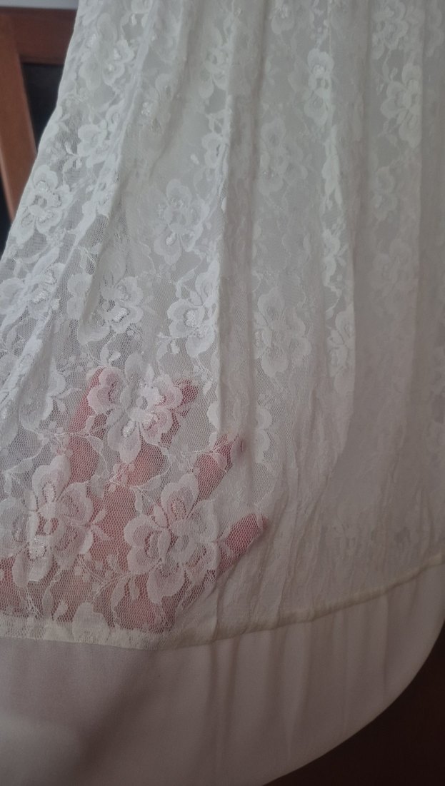 Dantel Detaylı Ekru Kolsuz Midi Elbise - Görsel 5