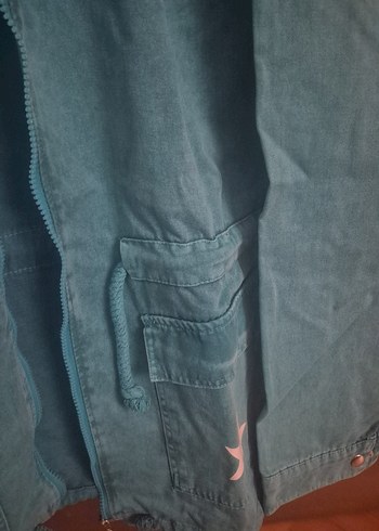 Düğmeli Mavi Denim Kadın Ceket - Görsel 7
