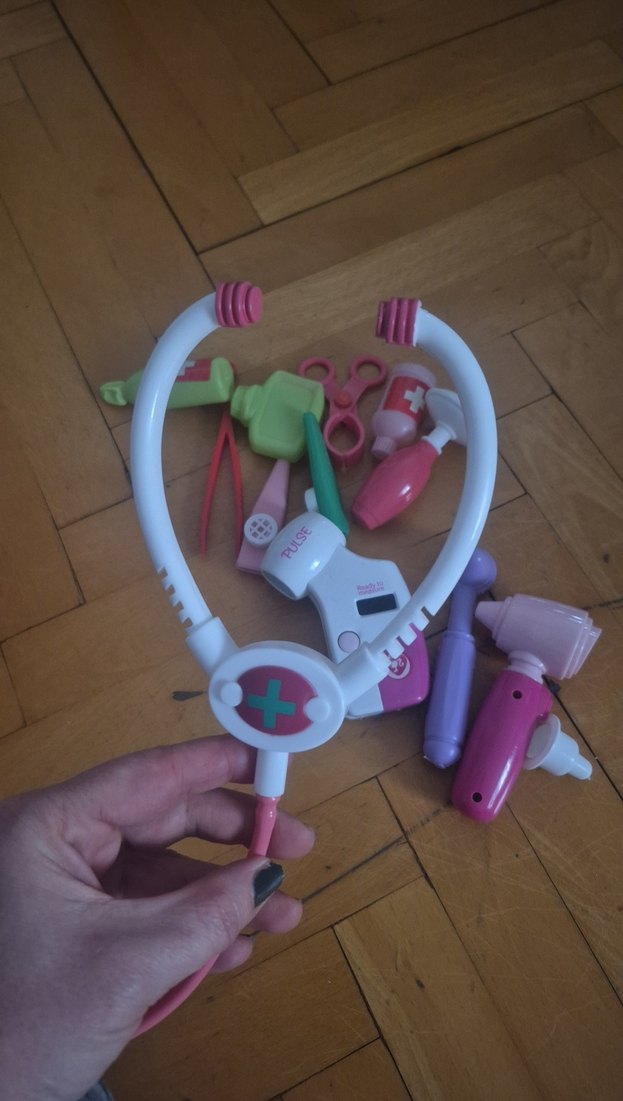 Pastel Pembe sağlık Seti Oyuncakları - Görsel 2
