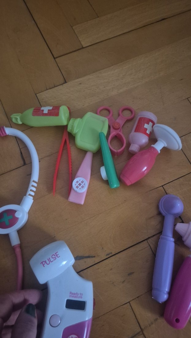 Pastel Pembe sağlık Seti Oyuncakları - Görsel 4
