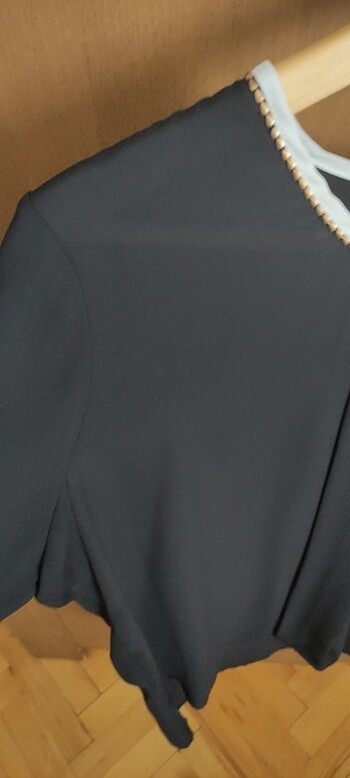 42 Beden siyah Renk Polyester bluz 