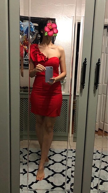 40 Beden kırmızı Renk Trendyolmilla kırmızı mini elbise