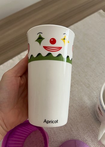 Renkli Mor Kapaklı Bardak ve Desenli Kupa - Görsel 7