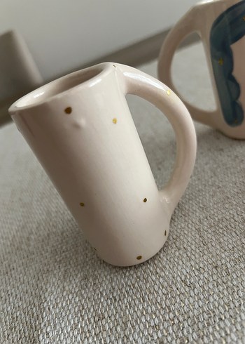 Pembe Renkli Seramik Kupa ve Tabak Seti - Görsel 7