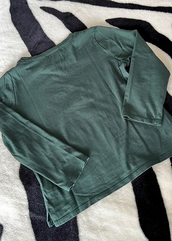 Kemerli Kız Çocuk Geniş Kesim Haki Pantolon - Görsel 9