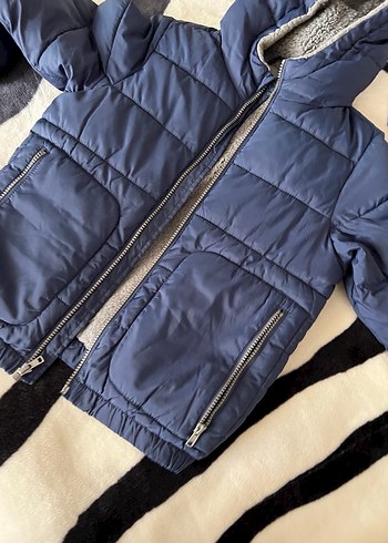 Gri Erkek Çocuk Kapüşonlu Kaban - Görsel 8