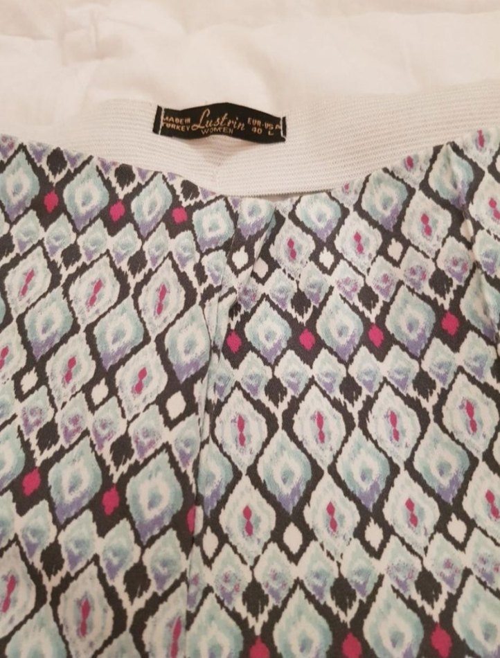 Desenli Likralı Pantolon - Görsel 3