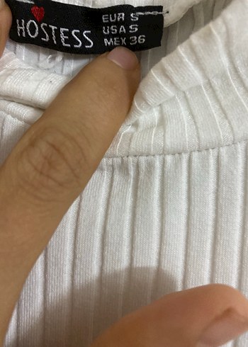 Beyaz Yarım Balıkçı Yaka  Kadın bluz - Görsel 5