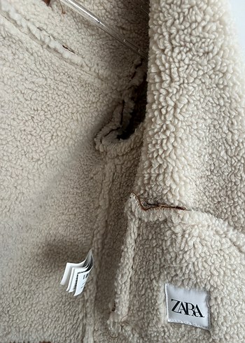 Zara Kürklü Kahverengi Erkek Çocuk Süet Kaban - Görsel 6