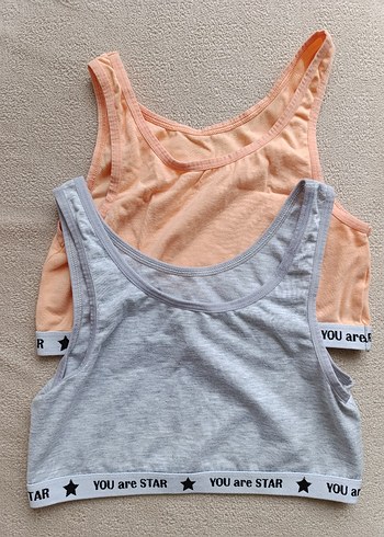 Kız Çocuk Gri Basic Spor Büstiyer