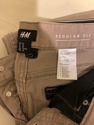 30 Beden H&M Marka Bej Renk Pantalon