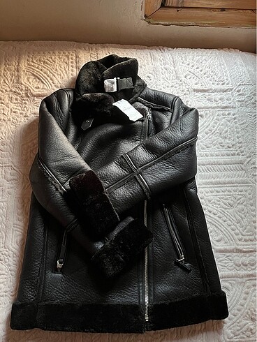 s Beden siyah Renk İçi suni kürklü Biker ceket