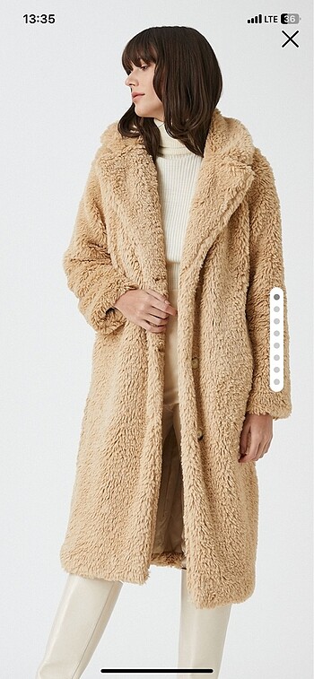 KOTON oversize peluş kaban