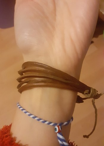 Kahverengi Bohem Erkek Deri Bileklik - Görsel 4