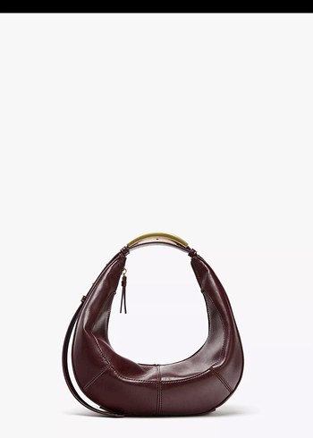 Zara Zara Metal Saplı Oval Deri Çanta