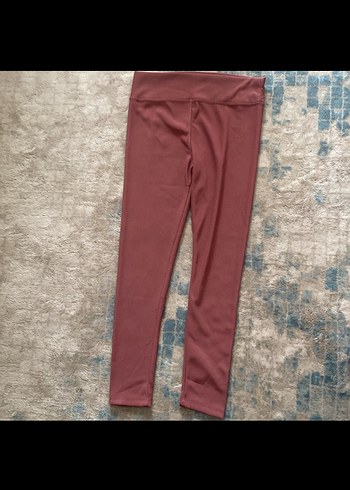 Pembe Midi Kadın Tayt fitilli