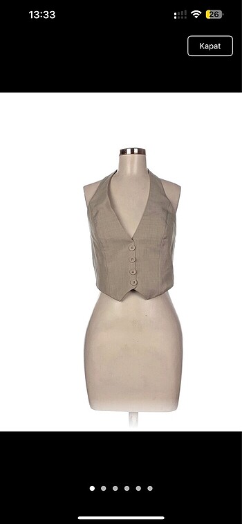 bershka crop yelek