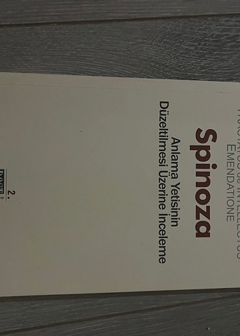 Spinoza - Anlama Yetisinin Düzeltilmesi Üzerine