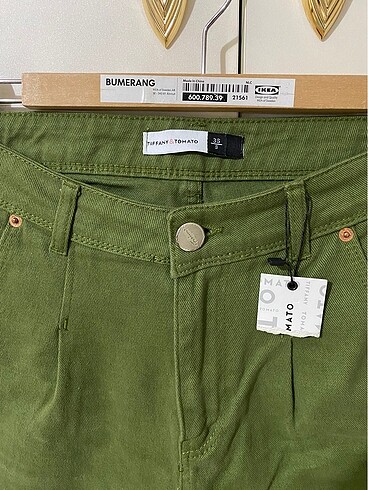 36 Beden yeşil Renk Tiffany pantolon