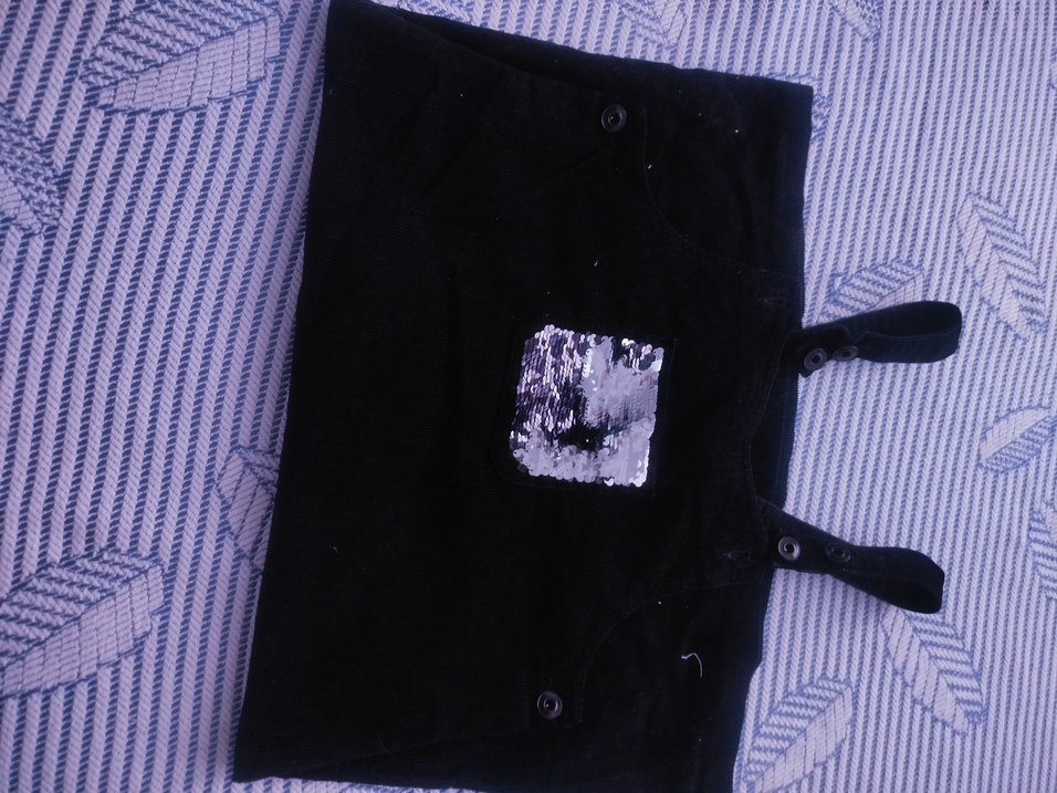 Kız Çocuk Siyah Kolsuz Askılı Elbise - Görsel 2