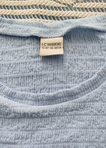 Nakışlı Mavi Kız Çocuk Kısa Kollu Tişört - Görsel 2