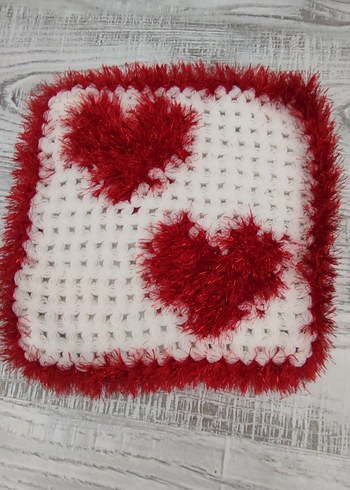 Pembe Kalp Desenli Banyo Lifi - Görsel 2