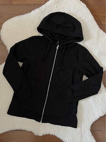 m Beden siyah Renk Defacto Siyah Kapüşonlu Sweatshirt