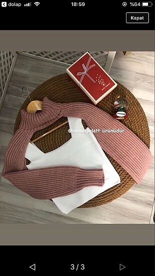 Zara gövdesi açık triko kazak