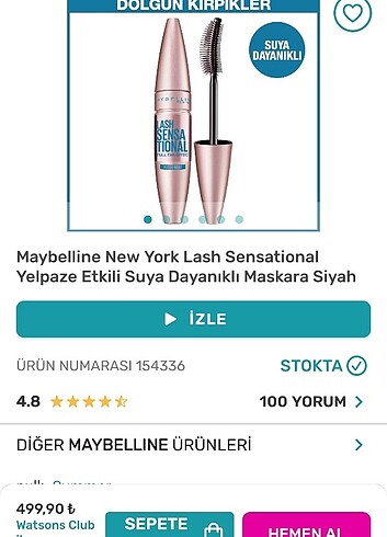 Beden Renk Maybelline waterproof maskara