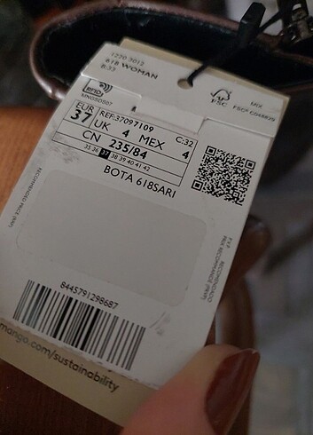 Mango deri topuklu çizme - Görsel 6