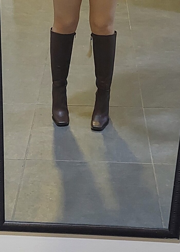 Mango deri topuklu çizme - Görsel 4