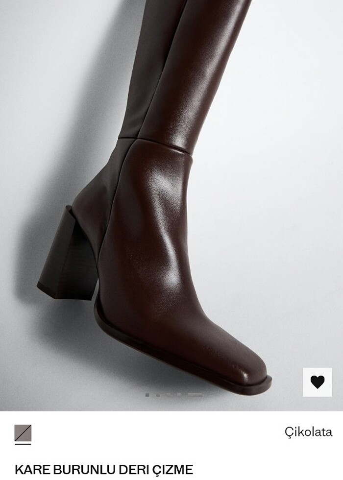 Mango deri topuklu çizme - Görsel 5