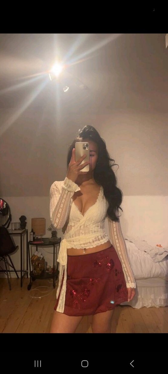 Bordo İşlemeli Drapeli Mini Etek - Görsel 3