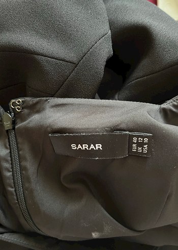 Siyah V Yakalı Midi Ofis Elbisesi - Görsel 3