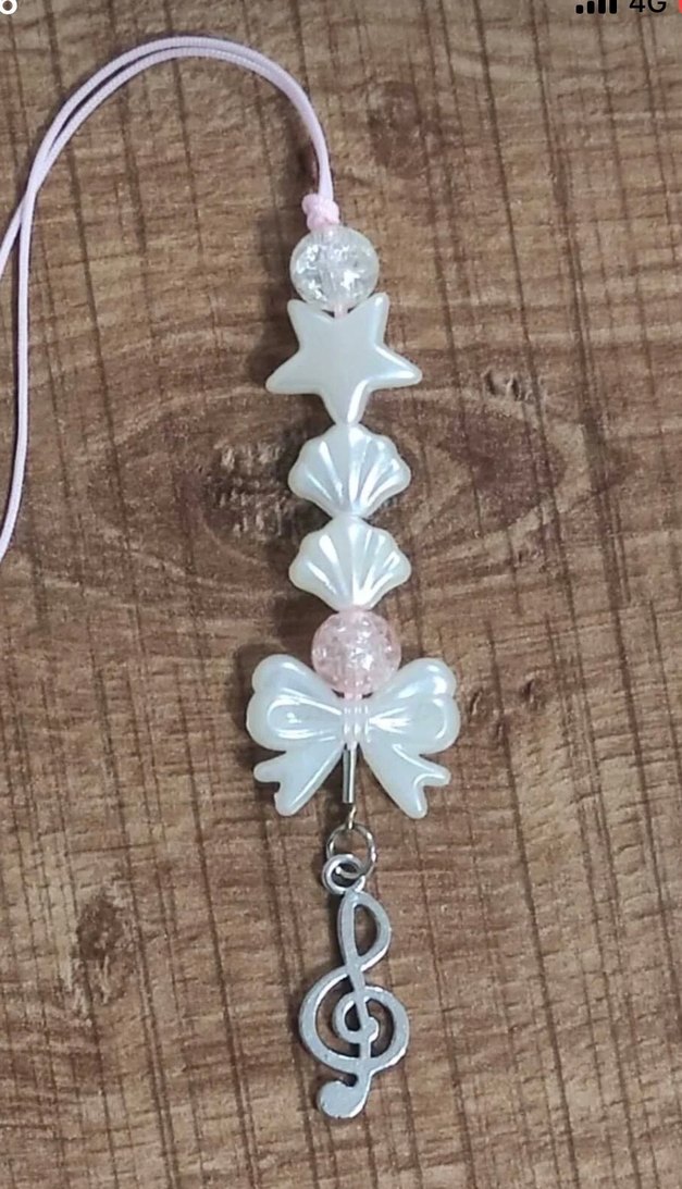 Boncuklu Beyaz Bohem Kadın Charm - Görsel 2