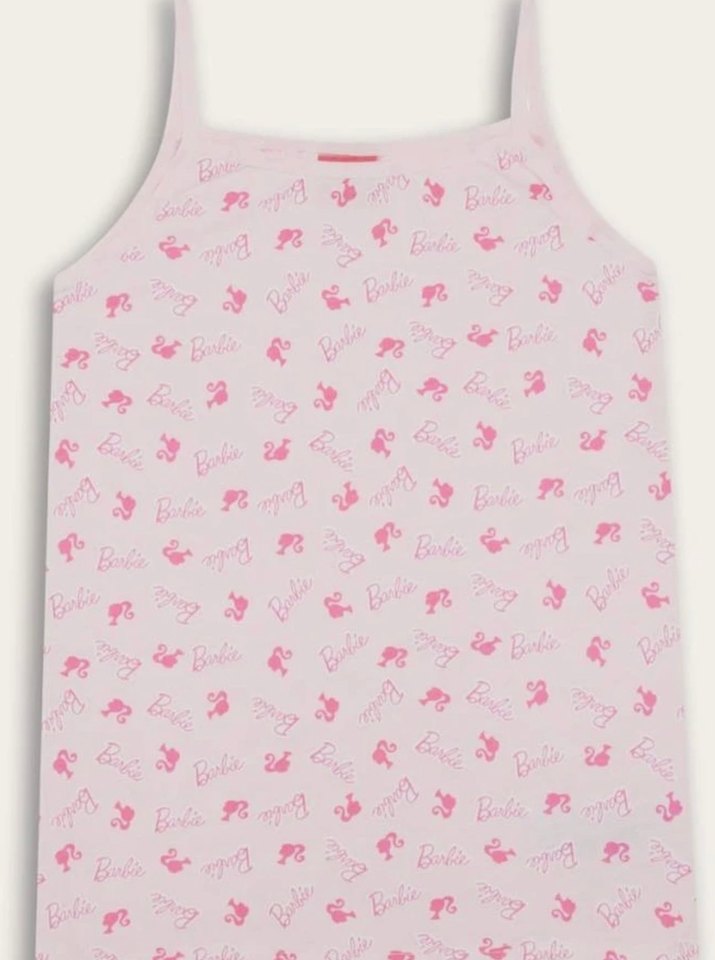 Çocuk Pembe Baskılı İnce Askılı Atlet Seti - Görsel 2