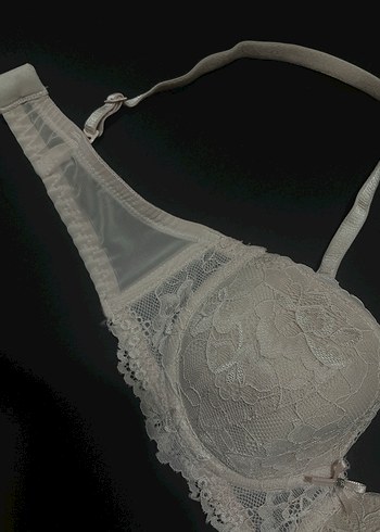 Beyaz Vintage Dantel Bohem Sütyen - Görsel 5