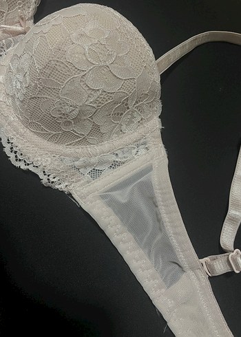 Beyaz Vintage Dantel Bohem Sütyen - Görsel 4