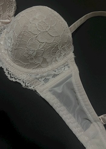 Beyaz Vintage Dantel Bohem Sütyen - Görsel 8