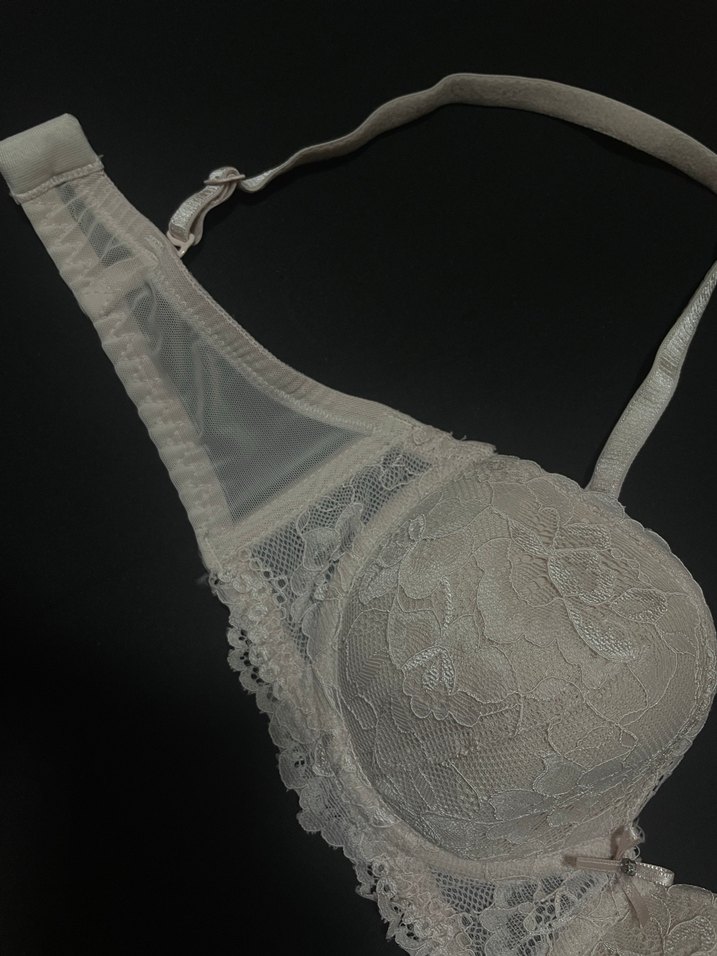 Beyaz Vintage Dantel Bohem Sütyen - Görsel 5