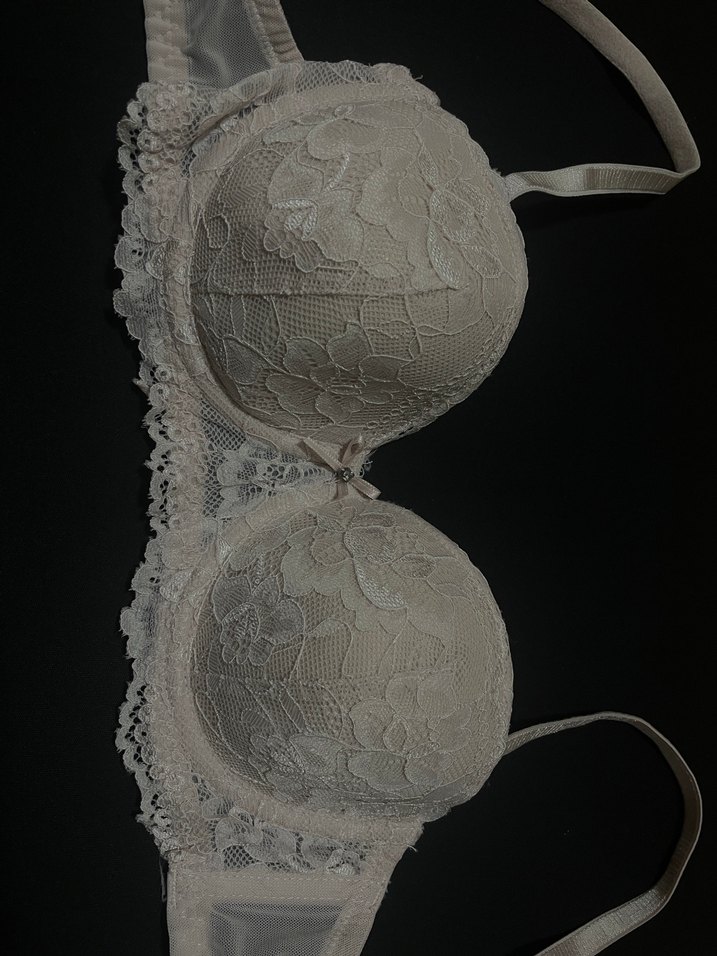 Beyaz Vintage Dantel Bohem Sütyen - Görsel 3