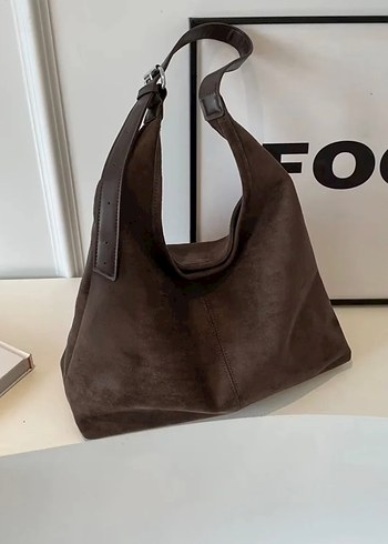 Kahverengi Süet Kadın Çanta - Görsel 2