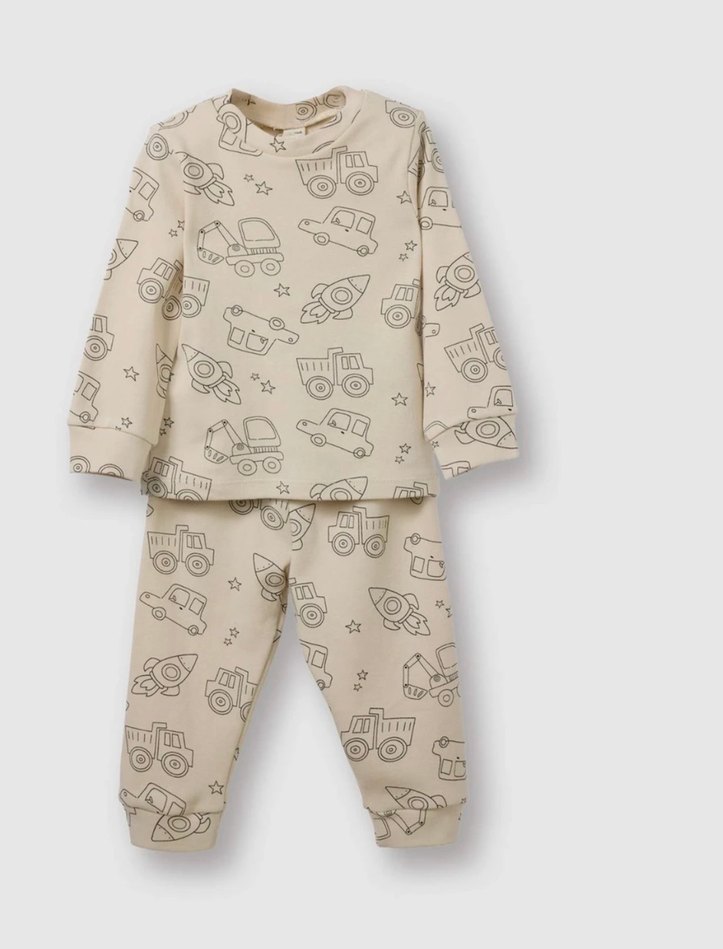 Bebek Erkek Baskılı Uzun Kollu Eşofman Takımı - Görsel 2