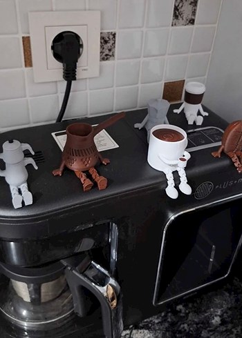 Beyaz ve Gri Mini Figürin Seti - Görsel 2