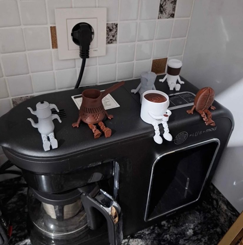 Beyaz ve Gri Mini Figürin Seti - Görsel 2